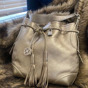 Gold Designer Bucket Bag
